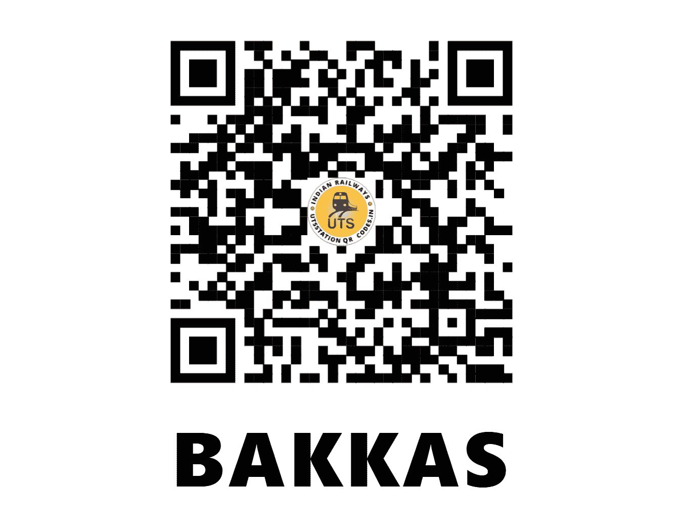 UTS QR Code for BAKKAS - BKKS (NR - UTTAR PRADESH)